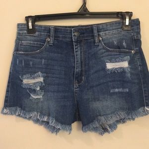 Distressed Jean Shorts
